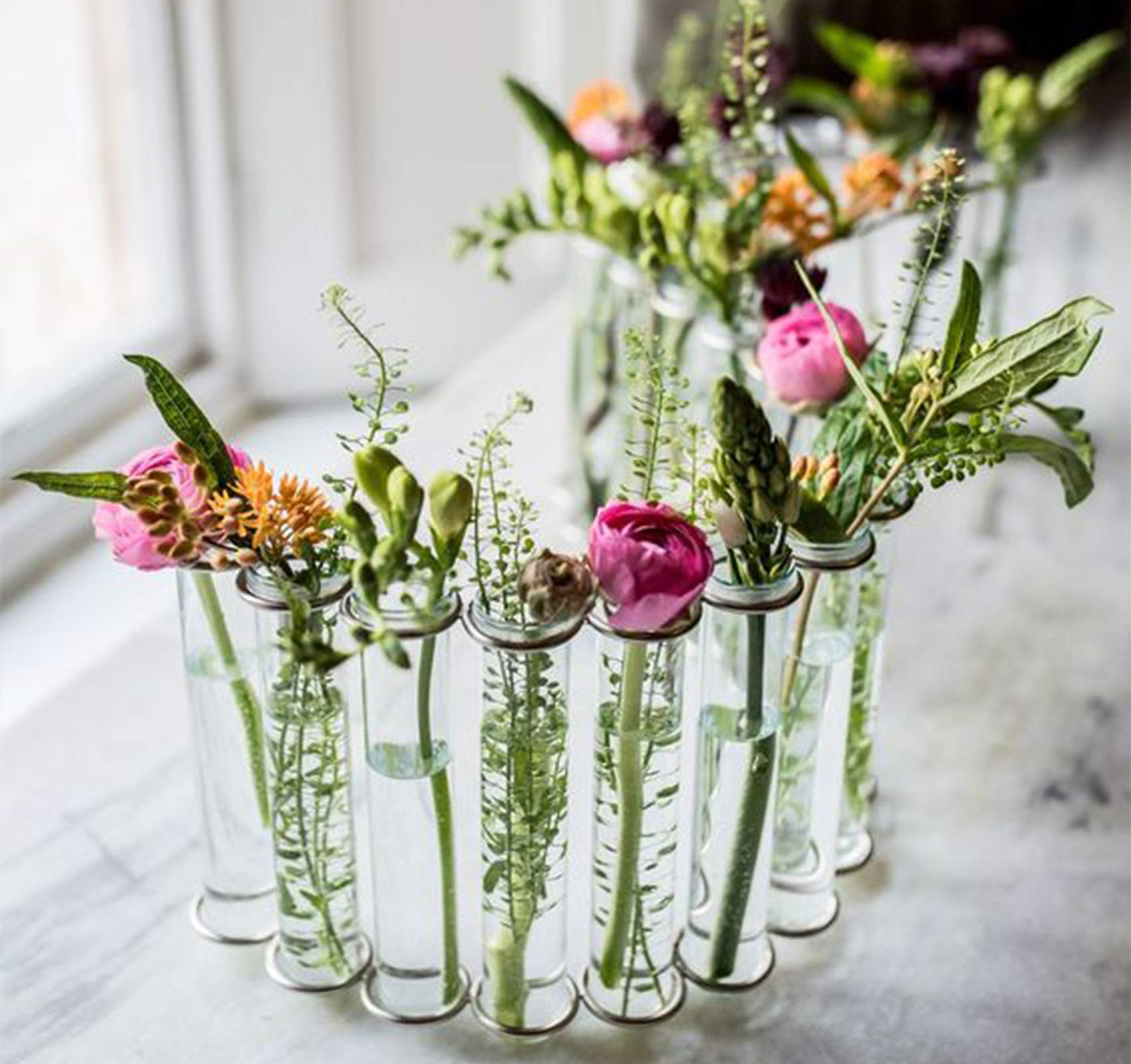 100 pieces of plastic transparent test tubes with corks, 100 pieces of dowels + 20m hemp rope + 2 pieces of funnels, for DIY craft spices, liquids, sweets, and candy.