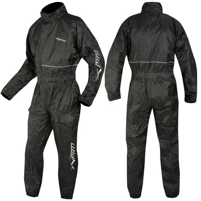 A-Pro Rain Protection Waterproof Rain Pants Rain Jacket Scooter Quad Rain Suit Black S