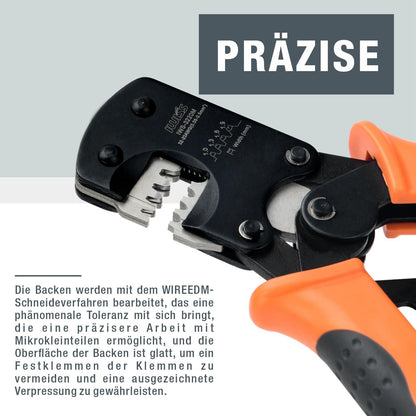 iCrimp IWS-3220M Crimping Tool for 0.03-0.5mm² wire ferrules, Micro connector pin crimping tool Ratchet crimper for D-Sub, open barrel Molex, JST, and JAE.