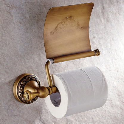 Weare Home Toilet Paper Holder Antique, Retro Bathroom Roll Holder, Vintage Solid Copper Tissue Holder Kitchen Paper Holder