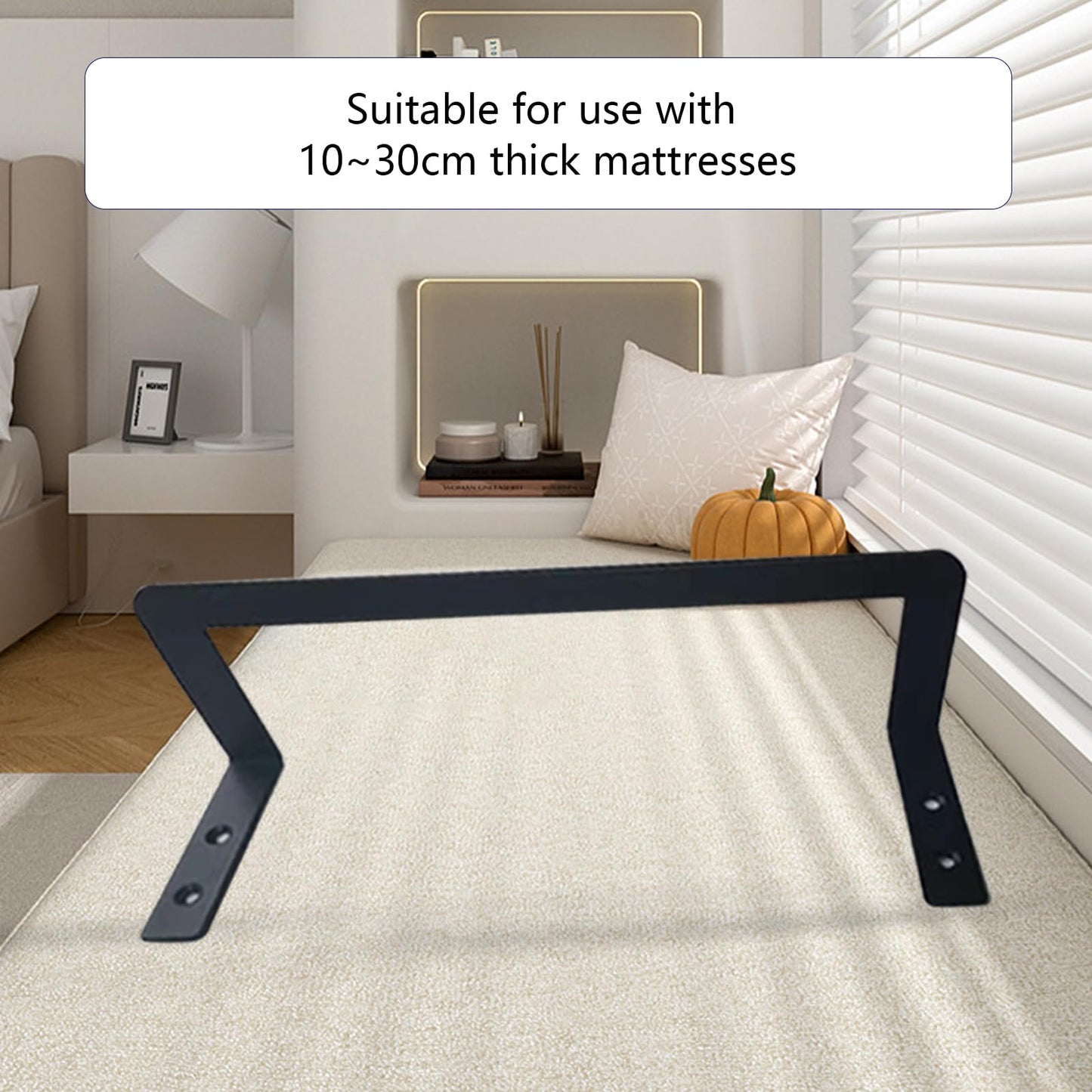 Aisny mattress clamp, mattress sound barrier, 4 pieces of non-slip mattress grippers for head or foot end, non-slip sound barrier mattress holder for bed frame