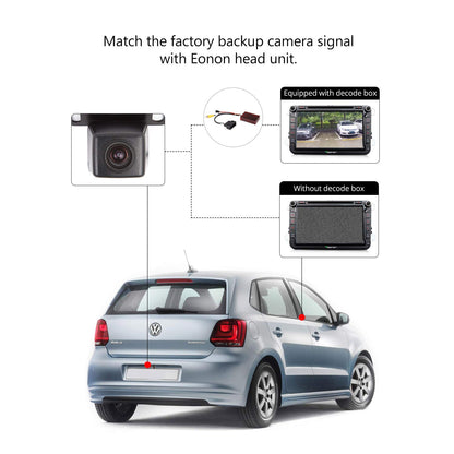 A0580 for VW Reverse Camera Decoder Box for Eonon GA9453 GA9453B Q53Pro R53 (Car radio for VW SEAT Skoda)