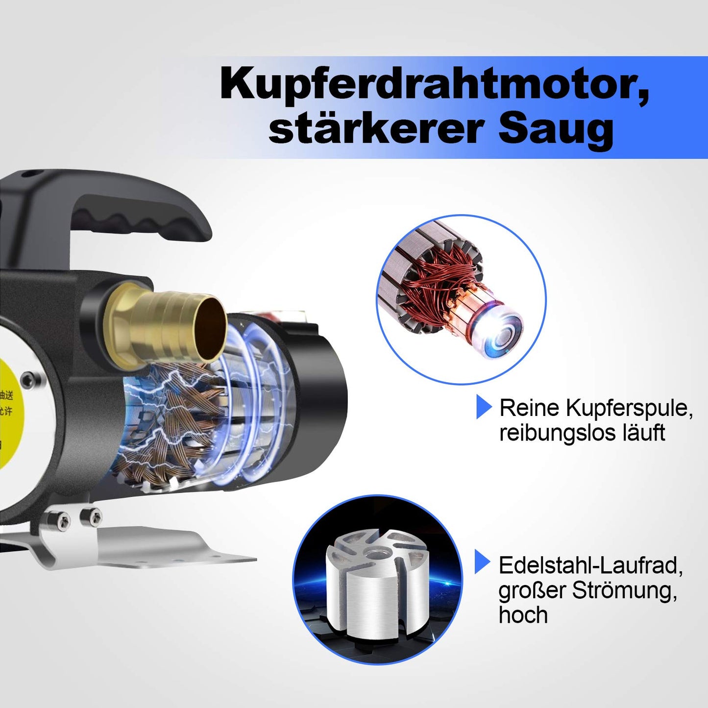 12V oil suction pump diesel pump, fuel pump gasoline pump 12V electric oil pump oil transfer pump pumping liquid 12V 160W 40L/min for and kerosene