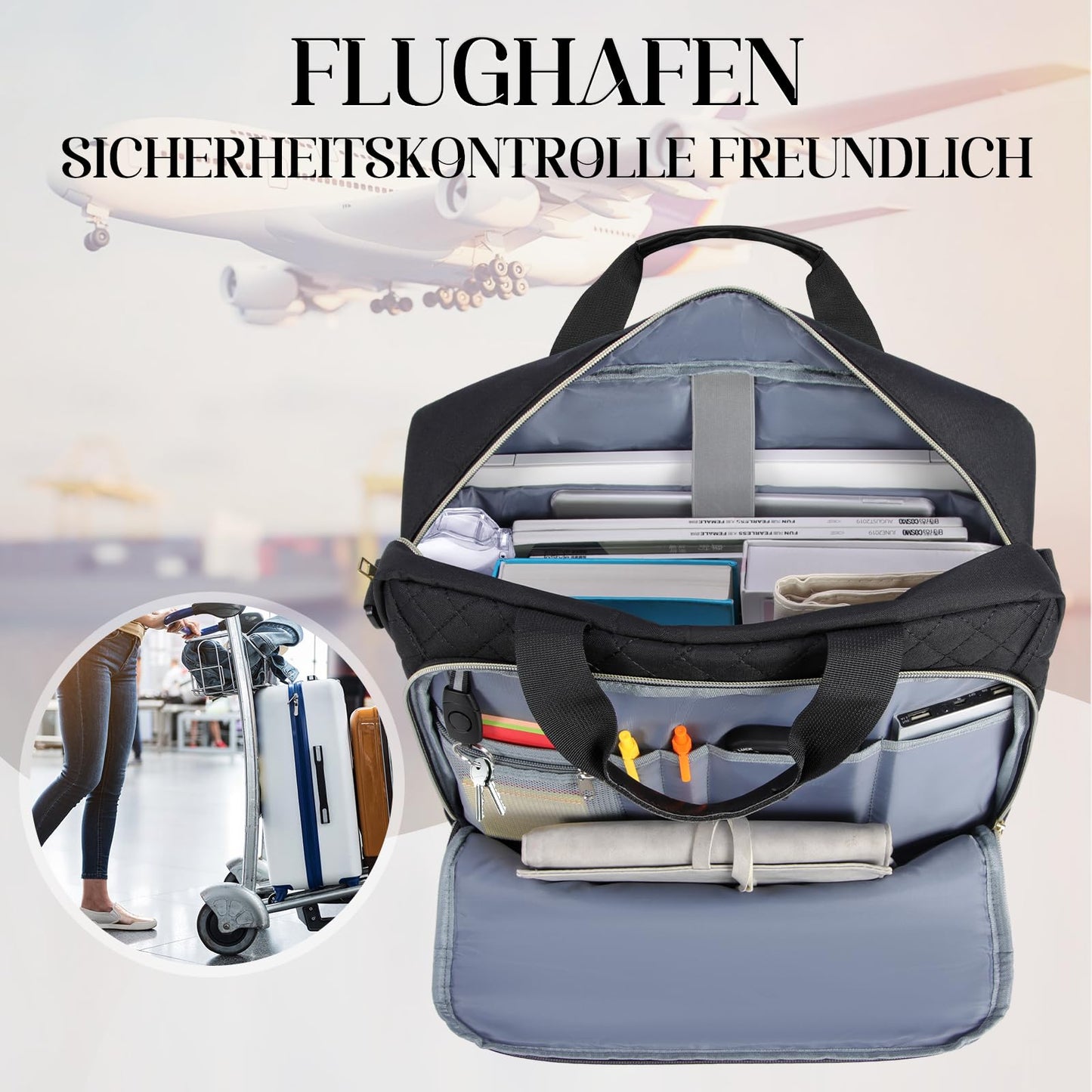 IGOLUMON laptop bag for women 17.3 inches briefcase waterproof laptop notebook bag work bag business bags shoulder bag messenger bag