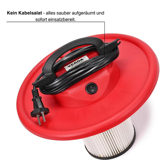 Ash vacuum 20L 1650W fireplace vacuum with HEPA filter + 3X bag filter, 2m suction hose + 4 wheels vacuum cleaner ash vacuum for fireplace SN184