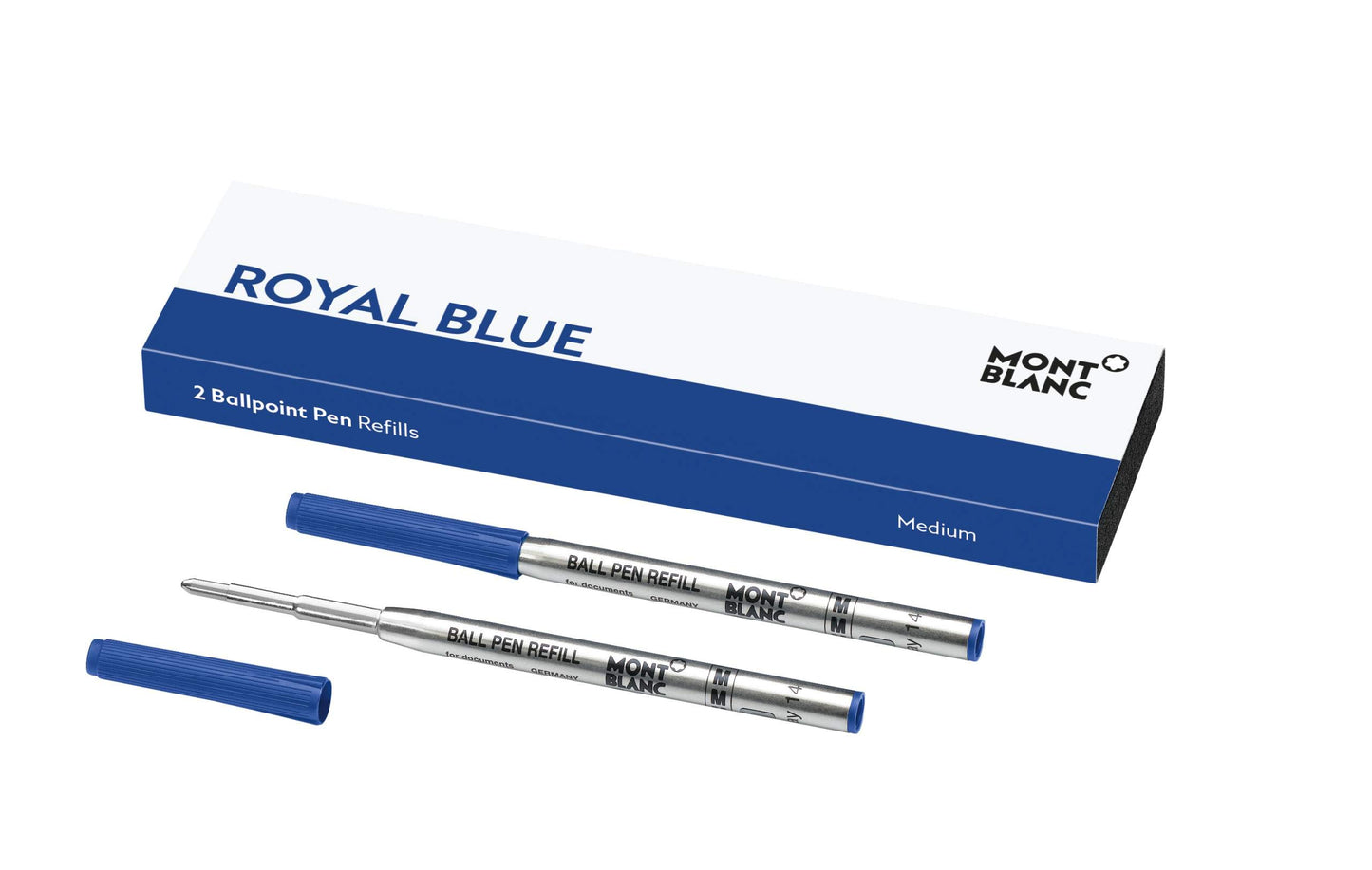 Montblanc "Royal Blue 116213 Ballpoint Pen Refills M - 2 x blue pen refills - Ballpen Refill