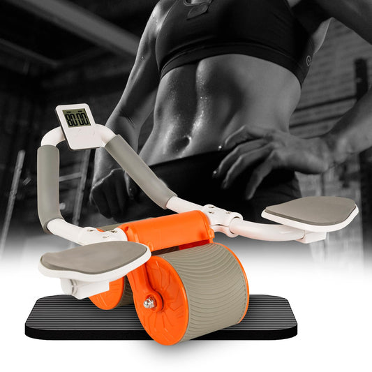 Tofern Automatic Rebound Ab Roller New Ab Wheel Ab Trainer with Elbow Support, Ab Wheel with Automatic Rebound, Abdominal Trainer with Knee Pad for Men and Women