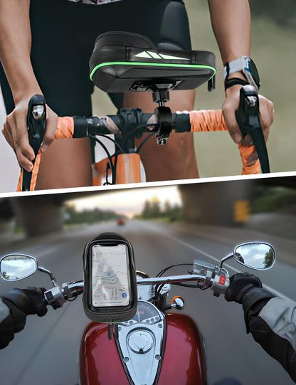 Vitalismo Waterproof Phone Mount Bike Handlebar Bag 360° Rotatable Motorcycle Phone Holder for 4.7-7 Inch Smartphone with Rain Cover Phone Mount Handlebar Bag Bicycle Bag Phone Case