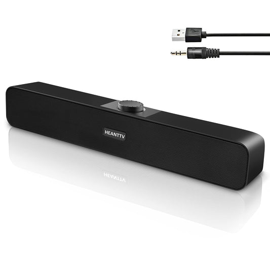 PC speakers, pc speakers, 3.5mm aux, 2.0 USB 3W*2 Wired Powered with 2 diaphragms Wired soundbar with stereo, speakers for pc, notebook, desktop, laptop, smartphone