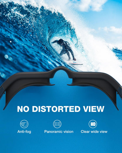 ZIONOR Polarized Swim Goggles for Men and Women [UPGRADE], G1 Swim Goggles with Mirror/Smoke Lens UV Protection Anti Fog Adjustable Strap Comfort Pro Swim Goggles for Adults Teens.