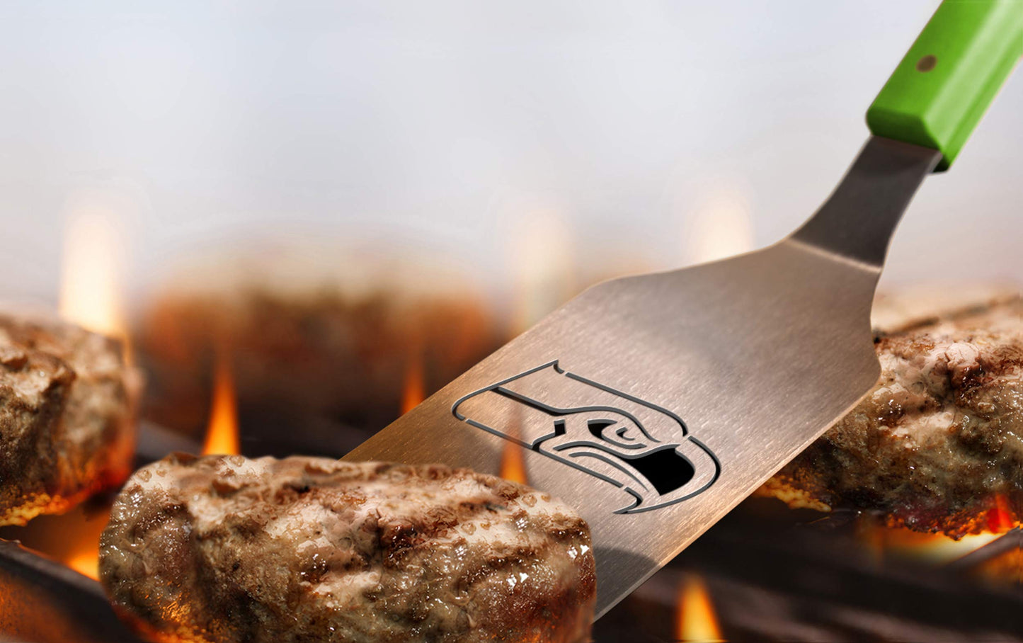 YouTheFan NFL Seattle Seahawks Spirit Series 3-piece Grill Set, Stainless Steel, 55.9 x 22.9 cm