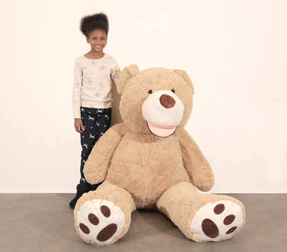Bananair Giant Teddy Bear XXL, 100 to 340 cm - Cuddly and Fluffy, Insured Hugs - XXL Plush Toy, Birthdays, Room Decoration (Beige, 200 cm)