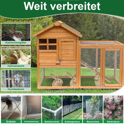 Amagabeli Wire Mesh 1m X 25m, Galvanized & Rustproof (12x12mm) - For Raised Bed, Aviary, Rabbit Fence, Mole Protection | Easy to Cut & Weatherproof
