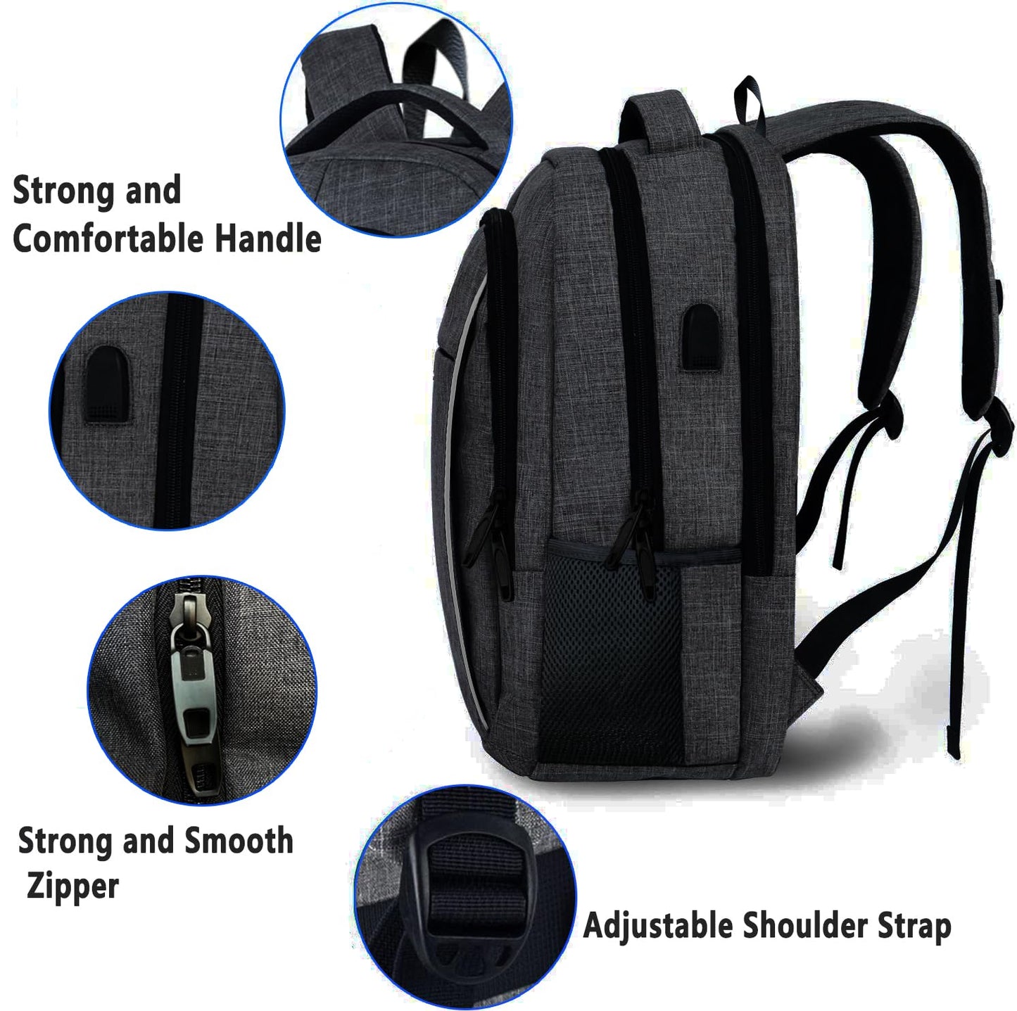 BAOMANYI backpack for men, large school backpack for teenage boys, 18.4 inch waterproof laptop bag, big notebook school bag for work, travel, business, school backpack.