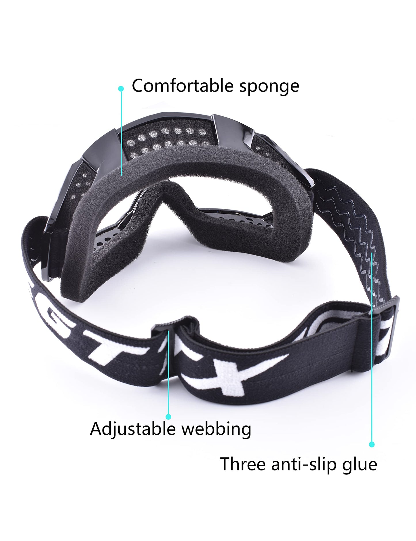 SGTTX Motorcycle Goggles, ATV Dirt Bike Off-Road Racing MX Goggles Anti-UV Protection Goggles Windproof Dustproof Motocross Goggles Anti-Scratch Motorcycle Goggles for Cycling/Riding/Climbing/Skiing
