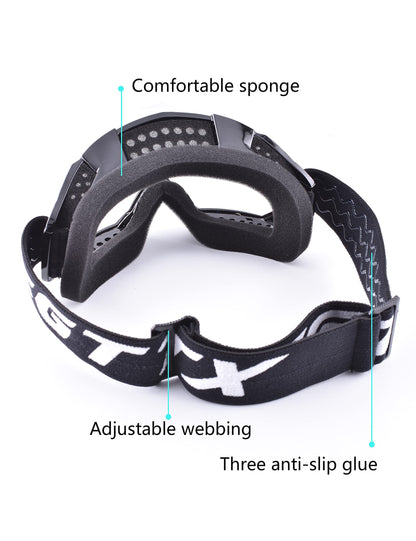 SGTTX Motorcycle Goggles, ATV Dirt Bike Off-Road Racing MX Goggles Anti-UV Protection Goggles Windproof Dustproof Motocross Goggles Anti-Scratch Motorcycle Goggles for Cycling/Riding/Climbing/Skiing