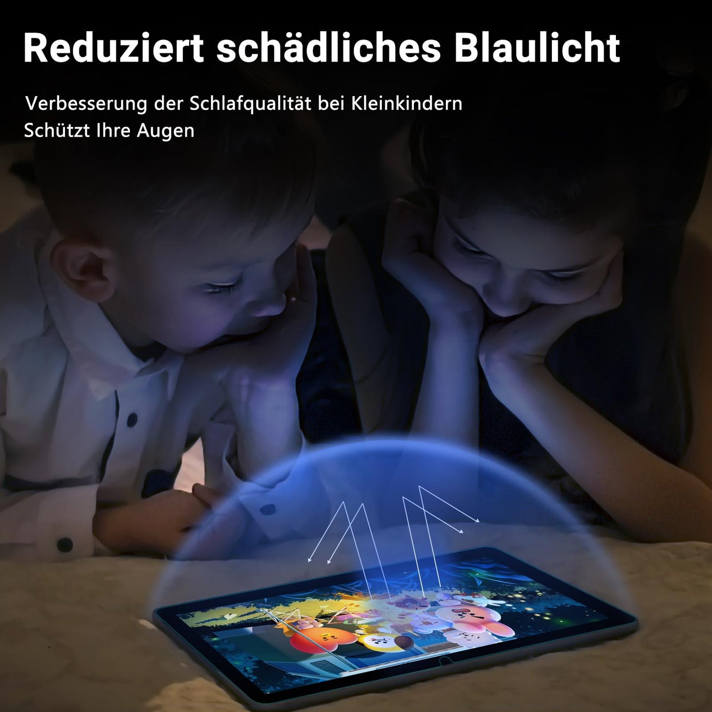 PYS Anti Blue Light Screen Protector for Fire HD 10/10 Kids Tablet. Anti-glare, scratch resistant, blue light blocking to protect eyes. 2 pieces only for 11th Generation 2021.