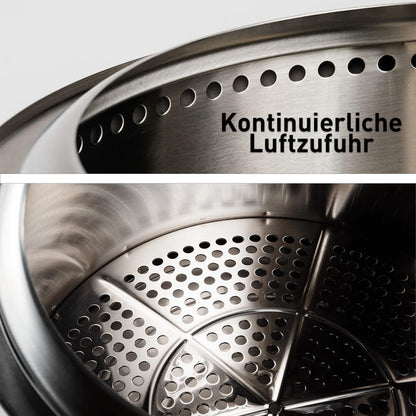 Solo Stove Bonfire 1.0 - Stainless Steel Outdoor Fire Pit with Stand, Low Smoke - Portable Fire Pit for Patio, Garden - Fire Pit, Wood Stove, Fire Basket - ⌀ 49.5 cm, Height 44.5 cm