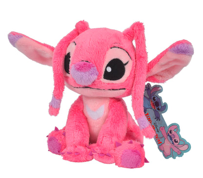 Simba 6315876953NPB - Disney Lilo and Stitch, plush toy 25cm & 6315876954NPB - Disney Lilo and Stitch plush figure, 25cm, Angel, cuddly toy, suitable from the first months of life.