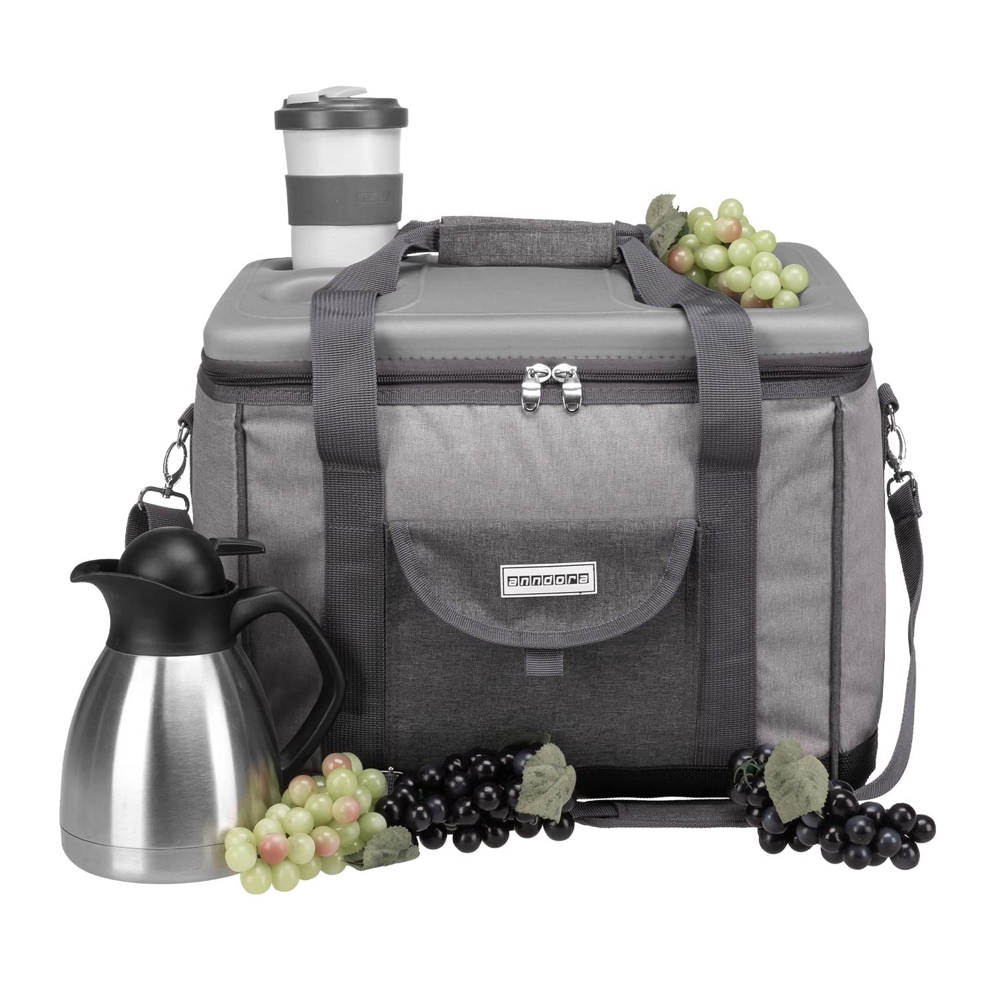 anndora cooler bag XL light gray 40 liters cooling box insulated bag picnic bag