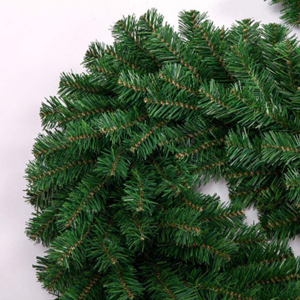 Xinlie Pine Garland Artificial Green Pine Christmas Garland Plastic Pine Garland for Outdoor Wreath Peony Vine Flower Wreath Artificial Decorative Landscaping Wreath 2.7m (1 PCS)
