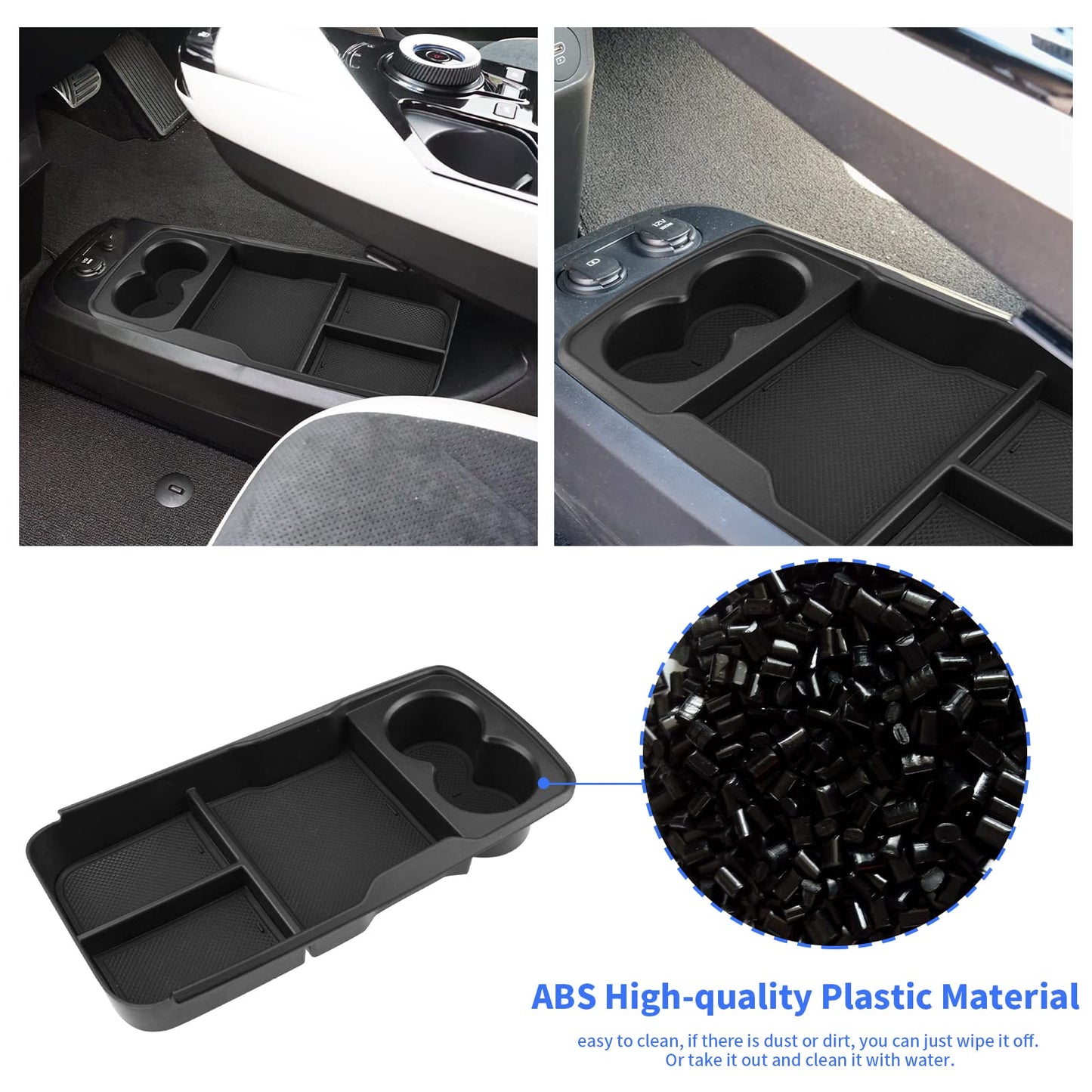 YEE PIN Storage Box Compatible with Kia EV6 2022 2023 Center Console Organizer Tray for EV6 2023 Armrest Organizer Accessories Interior Central Control
