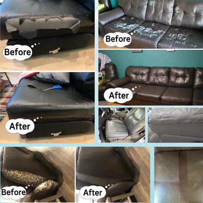 Artificial Leather Self-Adhesive Leather Repair Kit, 60 x 300 cm Leather Patches Self-Adhesive Leather Repair Patch, for Sofas, Car Seats, Office Chairs, Headboards, Handbags, Jackets, Black.