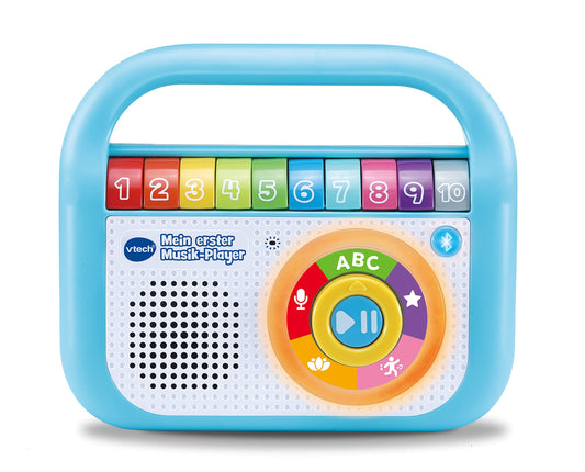 Vtech Baby My First Music Player - With 40 songs, Bluetooth, and recording function - For kids aged 2-5, Blue