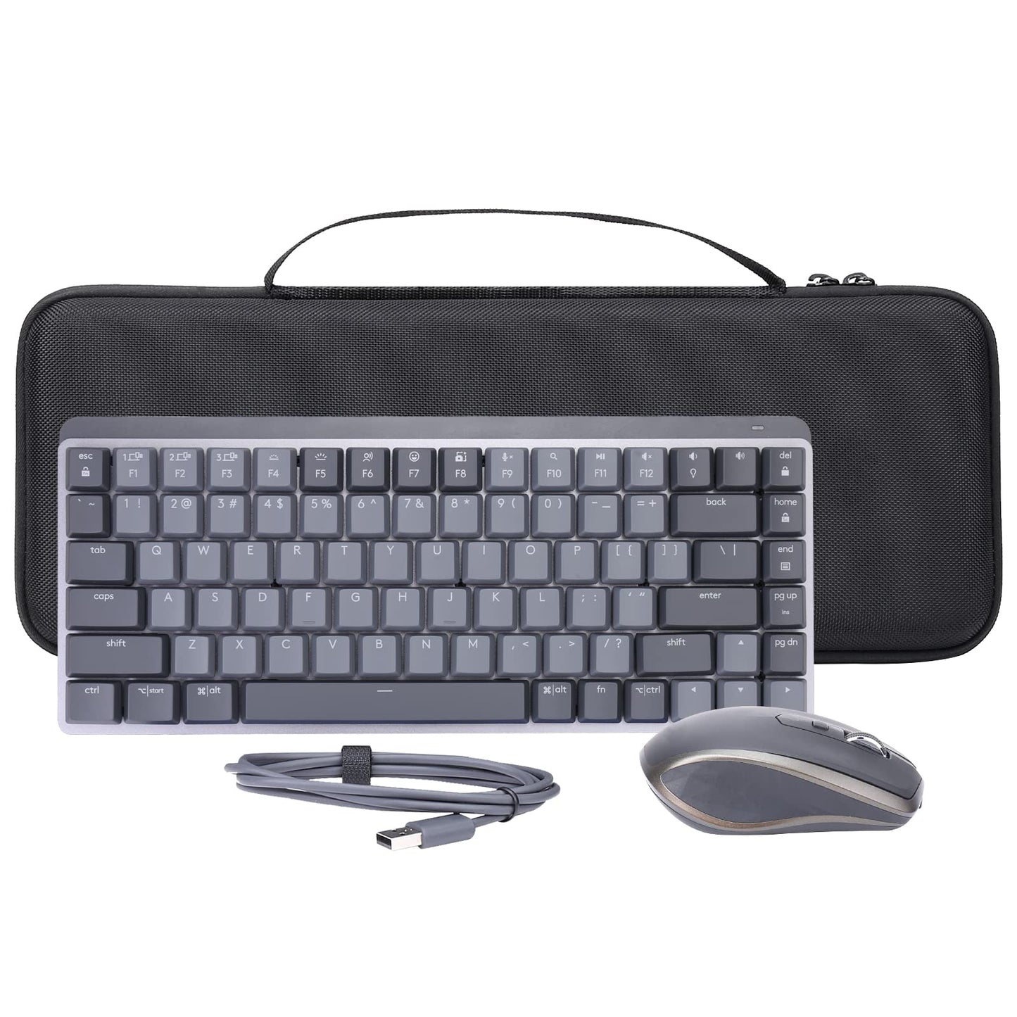 co2CREA Hard Case Cover for Logitech MX Mechanical Mini Wireless Keyboard and Anywhere 3S/Anywhere 3 Wireless Mouse Combo, Case Only.