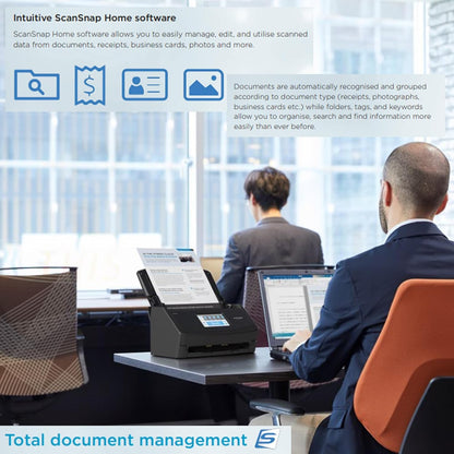 ScanSnap iX1600 Desktop Document Scanner Black - 5 GHz - Duplex, ADF, A4, WLAN, Touchscreen, USB 3.2