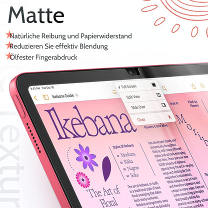 2 pieces of paper protection film for iPad 11/10th generation 10.9 inches 2022 & iPad 11 (A16) 2025, matte paper film anti-glare screen protector for drawing, writing, and note-taking screen protector