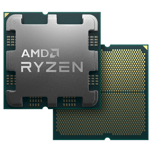 AMD Ryzen 5 7600 processor (integrated Radeon Graphics, 6 cores/12 threads, 65W TDP, AM5 socket, 38MB cache, Up to 5.1 GHz max boost, Wraith Stealth cooler)