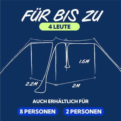 Sun Ninja beach tent with UPF50+ - sun protection beach sunshade with sand shovel & ground nails - beach shelter baby UV protection 50 - beach tent