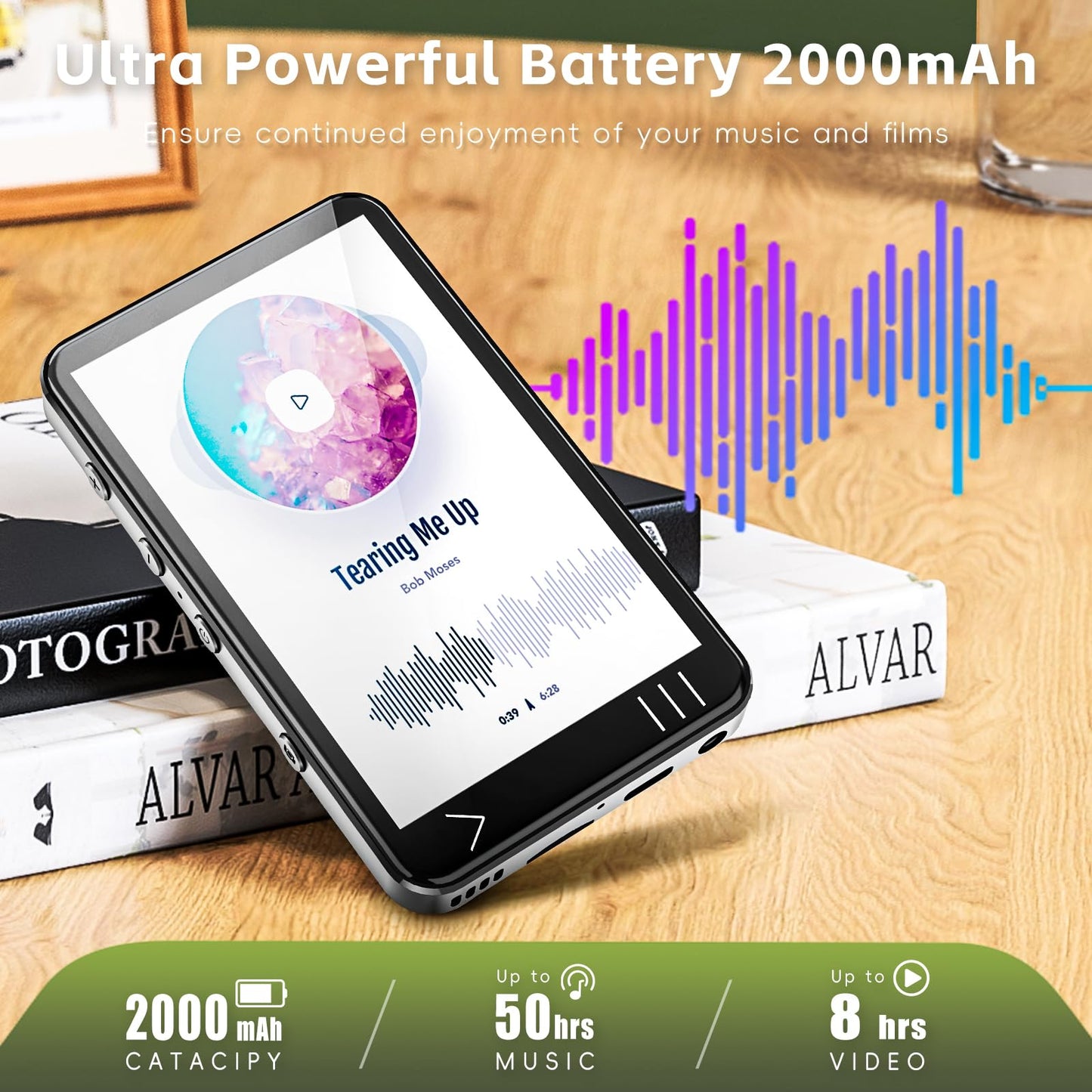 HIFI WALKER G7 MP3 Player with Bluetooth and WiFi- MP3 Player with Spotify and Camera, Android MP3 Player, Touchscreen 144GB MP4 Music Player with Speaker, Support YouTube, Audible