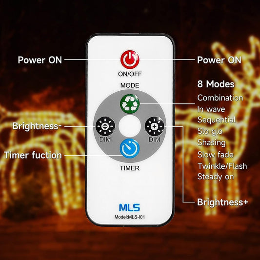 HOUSEMASTER 30M 600LED Light Tube Outdoor, String Lights Powered by Electricity Warm White, IP44 Waterproof & Dimmable with Remote Control, Ideal for Garden, Balcony & Christmas Lighting, Ø5mm