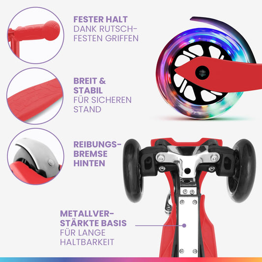 Fun Pro ONE scooter, the safe premium scooter for children 3 years old, LED wheels, foldable, suitable for toddler boys and girls, kids scooter for 3, 4, 5, 6 years old.