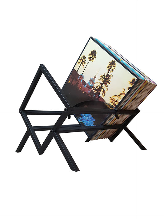 Generic Celloni vinyl record stand made of metal, vinyl storage, 40cm wide vinyl record shelf