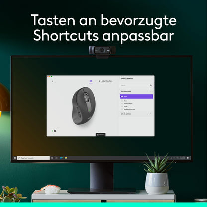 Logitech Signature M650 L Wireless Mouse - designed for large hands, quiet clicks, customizable side buttons, Bluetooth, multi-device compatibility - Graphite