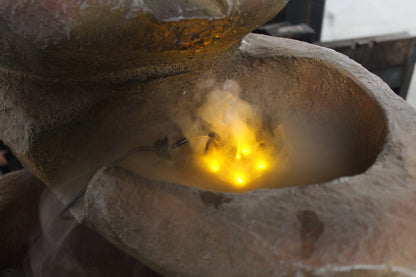 Arnusa mist maker with color-changing mode for IN & Outdoor use. Ideal for room fountains, water features, and fountain lighting.