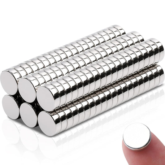120 neodymium magnets 10x3mm - small strong mini magnets round - extra strong for magnetic board, bulletin board, refrigerator