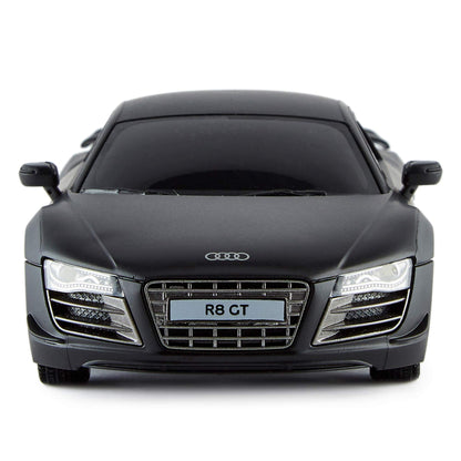 CMJ RC CARS Audi R8 GT, official licensed remote control car, playtime RC race car, 1:24 RC off-road car 24Hz, gift for children 6-12 years old beginners (Black)