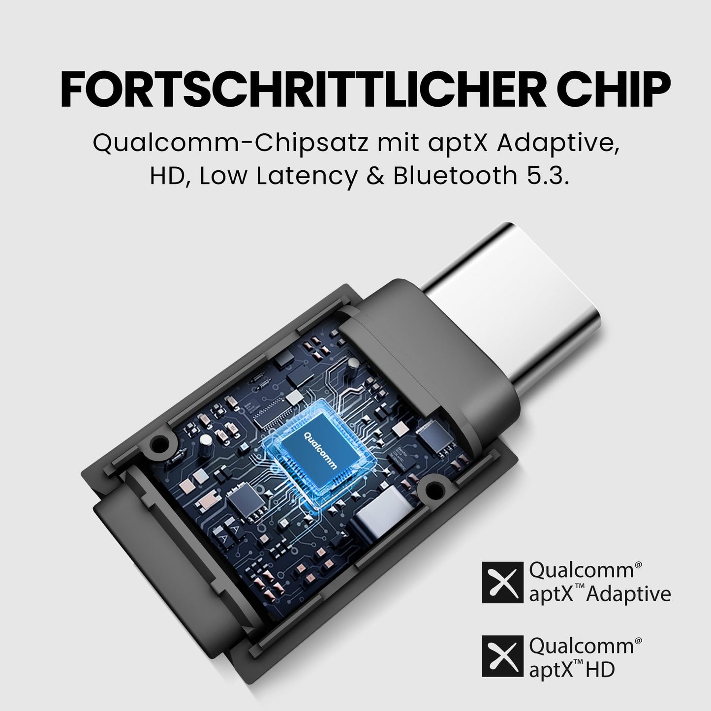 Avantree C81-Gaming - USB-C Bluetooth 5.3 audio adapter for PS5, Qualcomm chip, aptX Adaptive & HD, premium sound, compatible with AirPods, Bose headphones & more.