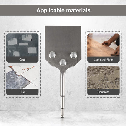 CPROSP SDS-Plus Spatula Chisel Tile Chisel 250x100mm, for removing floor coverings and coatings in conjunction with demolition tools.