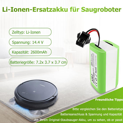 AHJ 14.4V 2600mAh replacement battery for Eufy RoboVac G10 G20 G30 G35 G40 Hybrid, for Eufy 11 11S 11S MAX 15C 15C MAX 25C 25C Max 30 30C 30 Max 35C, for Ecovacs Deebot N79 N79S DN622, for Tesvor X500 battery