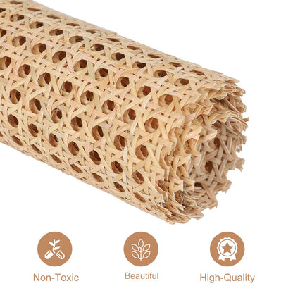 Viennese cane, mildew-resistant rattan strapping plastic rattan weave, waterproof handmade rattan craft furniture decoration, DIY hexagonal weave chair cane, cane webbing (40CM, 150CM)