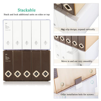 AhfuLife CD/DVD/Blu-ray Storage Boxes Colorful, DVD Box Space Saving Carrying Cases, CD Wallets for Car and Home up to 120 Discs Great for Gifts (Brown)