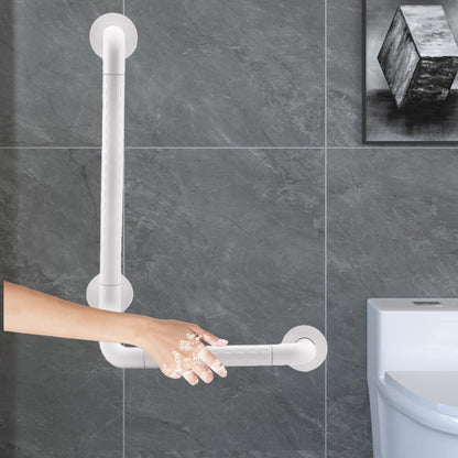 Shower Grab Bar, 60*40cm Safety Handle for Seniors, L-shaped Bathroom Safety Bar for Bathtub Wall Mount Grab Bar for Bathroom Toilet Stair Handrail