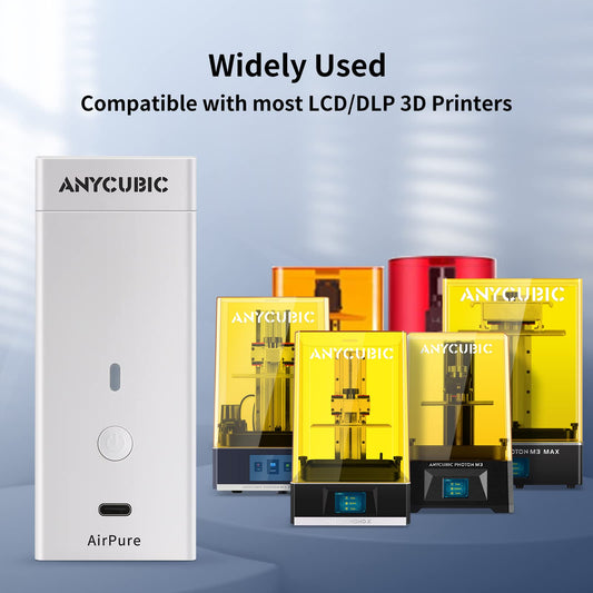 ANYCUBIC Mini Air Purifier for 3D Printers, Ultra Quiet and Lightweight Air Purifier with High-Density Activated Carbon Filter for DLP SLA LCD 3D Printer Accessories (2 pcs)