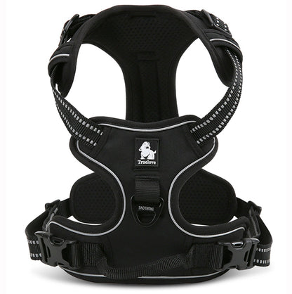 Truelove Dog Harness TLH5651 prevents pulling, reflective seams ensure visibility at night, perfect for outdoor adventures (L, Black)