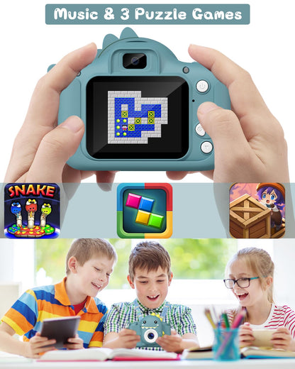 Children's camera, Gofunly kids camera 1080P 2.0-inch screen kids camera with 32GB card selfie digital camera photo camera for 3-12 year old boys and girls Christmas toy
